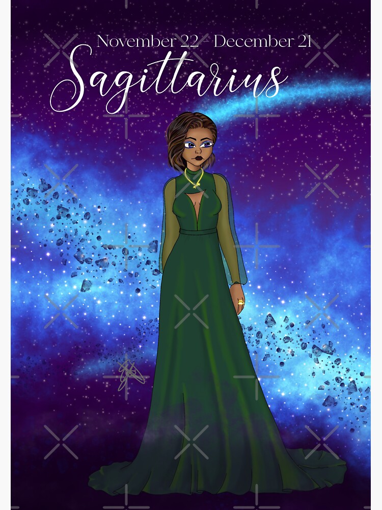"Sagittarius Zodiac Baddie" Sticker for Sale by aimsdraws1 Redbubble
