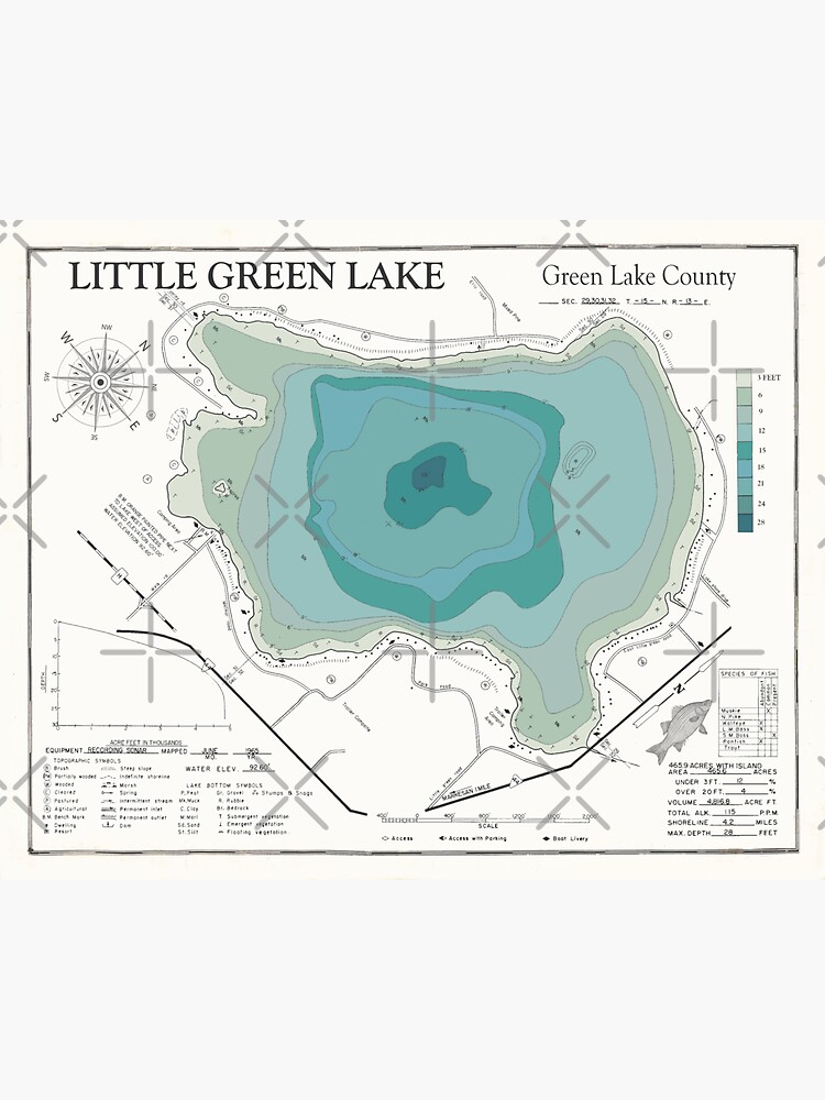 "Little Green Lake WI" Sticker for Sale by Jeanplout Redbubble