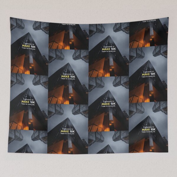Item preview, Motivational Quote - Making 10k vs Saving 10k designed and sold by hiunlimit.