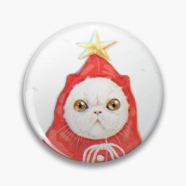 Item preview, Christmas cat with red coat designed and sold by FANNIKATZ.