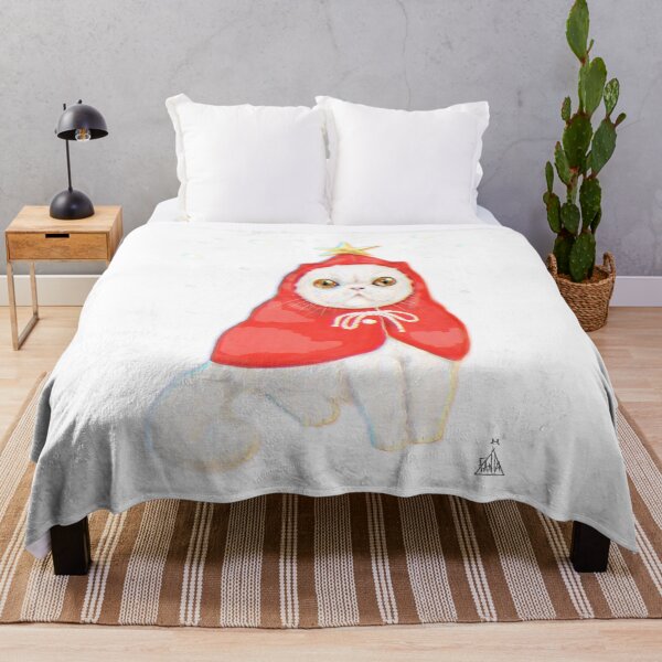 Item preview, Christmas cat with red coat designed and sold by FANNIKATZ.