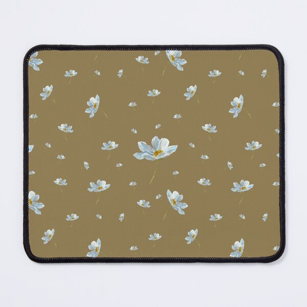 Item preview, Camomile daisy pattern a watercolor pattern khaki designed and sold by Yana Mustafina | Boho Soulful Designs.