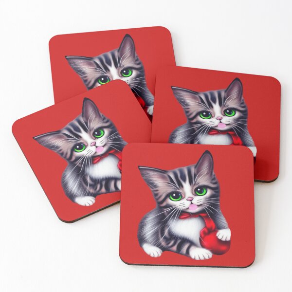 Item preview, Cute Valentine's Day Kitten designed and sold by Trace1234.