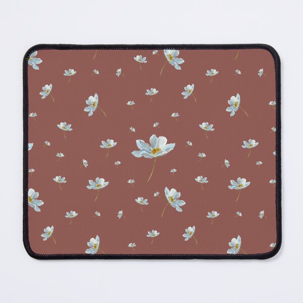 Item preview, Camomile daisy pattern a watercolor pattern red designed and sold by Yana Mustafina | Boho Soulful Designs.