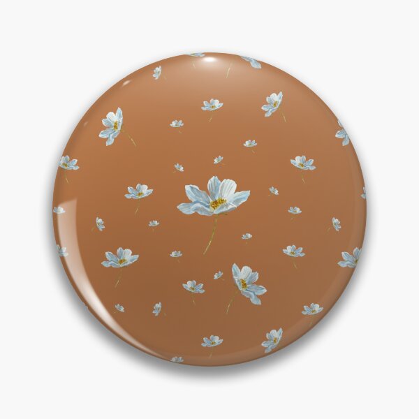 Item preview, Camomile daisy pattern a watercolor pattern orange designed and sold by Yana Mustafina | Boho Soulful Designs.