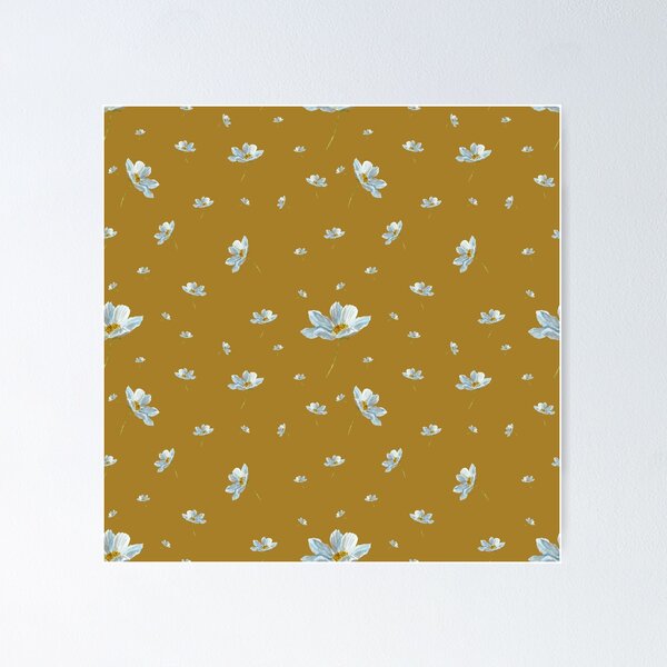 Item preview, Camomile daisy pattern a watercolor pattern yellow designed and sold by Yana Mustafina | Boho Soulful Designs.