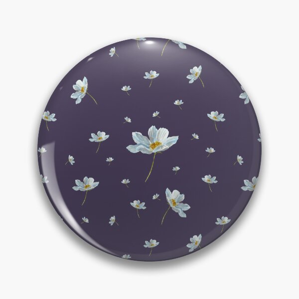 Item preview, Camomile daisy pattern a watercolor pattern violet designed and sold by Yana Mustafina | Boho Soulful Designs.