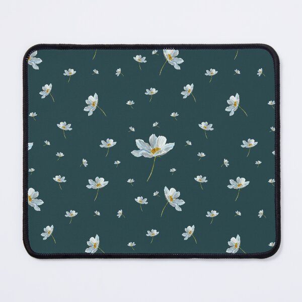 Item preview, Camomile daisy pattern a watercolor pattern turquoise designed and sold by Yana Mustafina | Boho Soulful Designs.
