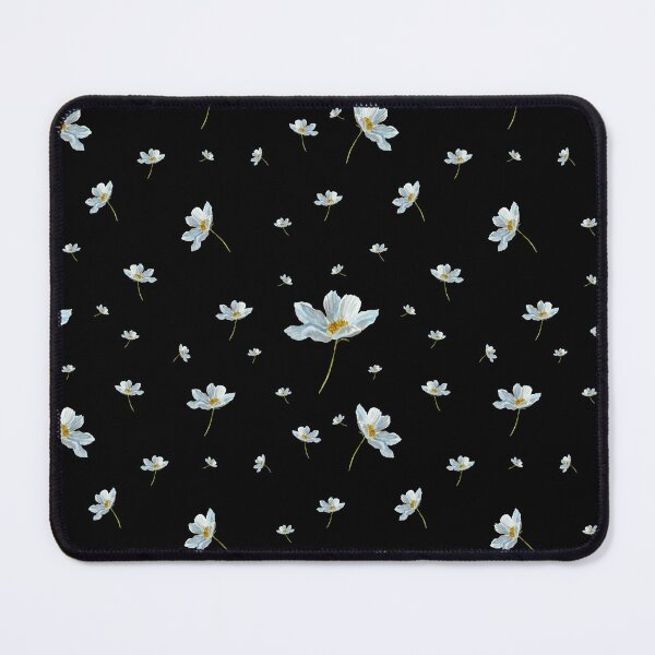 Item preview, Camomile daisy pattern a watercolor pattern black designed and sold by Yana Mustafina | Boho Soulful Designs.
