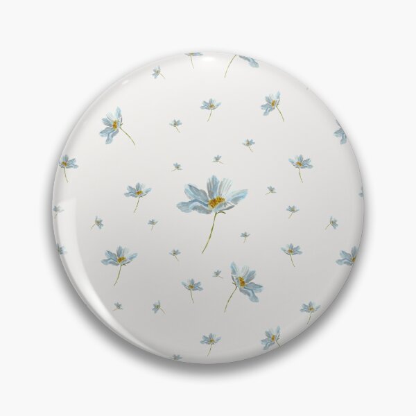 Item preview, Camomile daisy grey pattern a watercolor pattern  designed and sold by Yana Mustafina | Boho Soulful Designs.