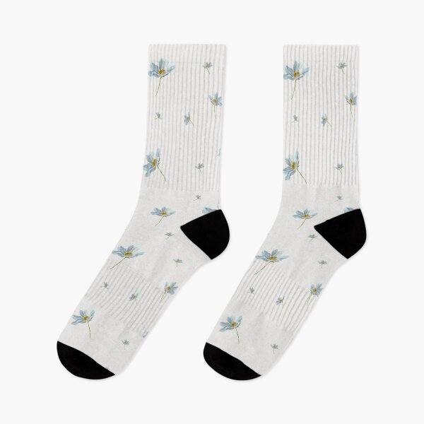 Item preview, Camomile daisy grey pattern a watercolor pattern  designed and sold by Yana Mustafina | Boho Soulful Designs.