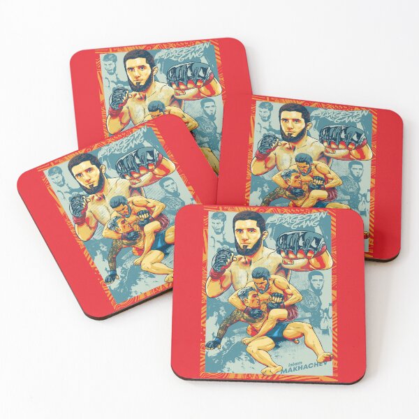 Item preview, makhachev fighter stencil art style designed and sold by unfamouzzz.