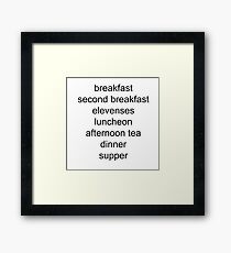 The Most Important Times of Day Framed Print