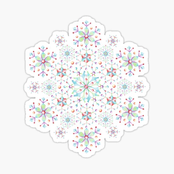 Mandala Snowflake Sticker