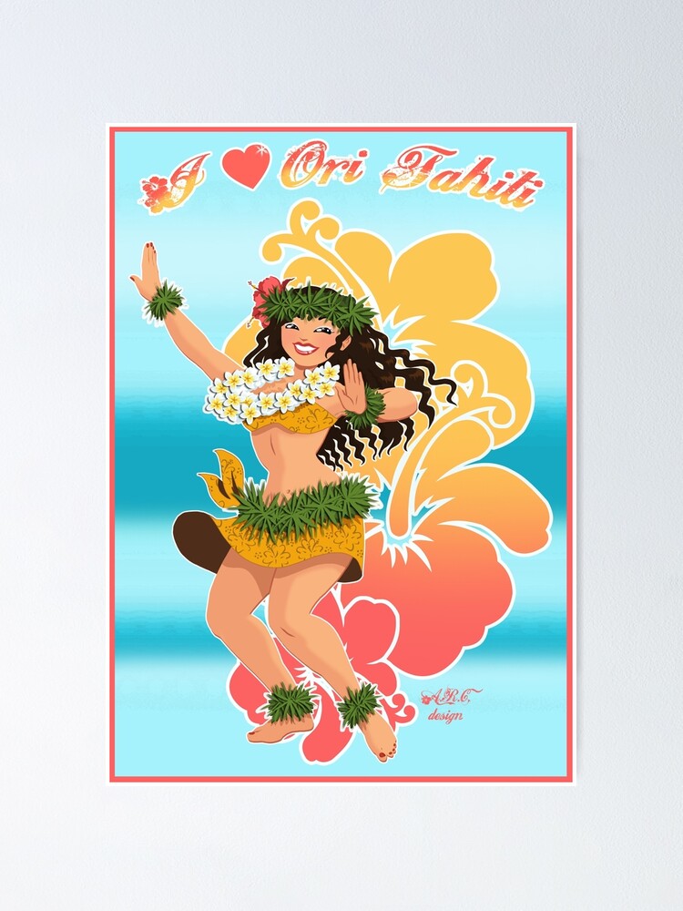 Poster Danse Tahitienne Par Annjia Redbubble