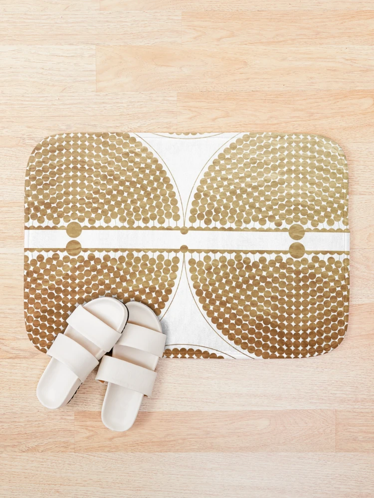 Thumbnail 1 of 6, Bath Mat, Gold Muisca Pattern designed and sold by Creative Rafa.