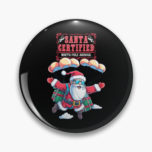 Item preview, Christmas Is Approaching Santa Skydiving designed and sold by RockBeeDesigns.
