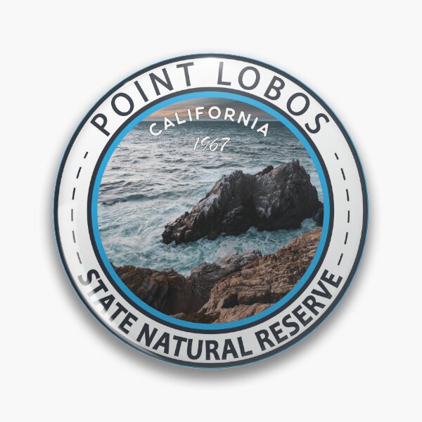 Item preview, Point Lobos State Natural Reserve California Badge designed and sold by KrisSidDesigns.