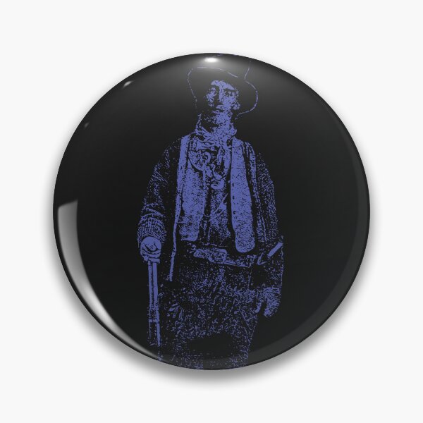 Item preview, Billy the Kid Grunge Pop Distressed Style Billy the Kid Western Outlaw Blue Version designed and sold by pelagio.