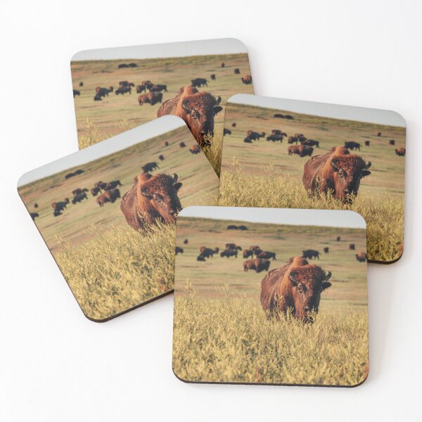 Item preview, bison portrait in the countryside designed and sold by franckreporter.