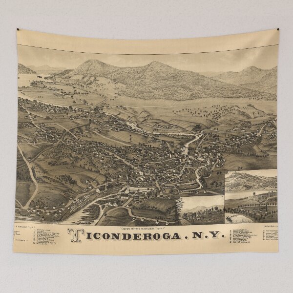 Item preview, Ticonderoga, New York (1884) designed and sold by allhistory.