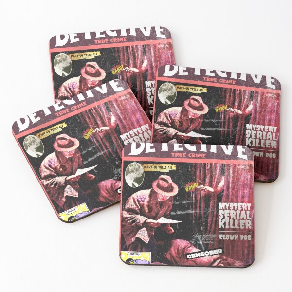 Item preview, Dirty Detective Bang Bang Clown Dog Mystery VOL.6 | True Crime | Vintage Pulp Fiction Stories Posters Reimagined | Censored designed and sold by Tyler Tilley.