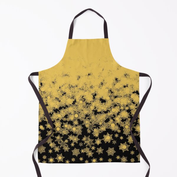 Item preview, Blizzard - Golden snowflakes on a black background designed and sold by illustratious.