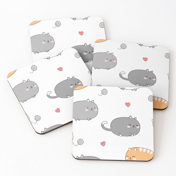 Item preview, Cute Cat Pattern  designed and sold by YourPrettyHome.