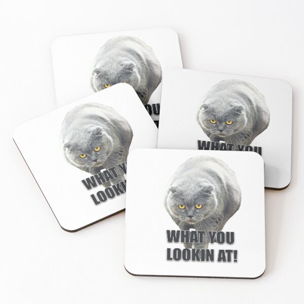 Item preview, What You Lookin At! Cute cat designed and sold by Jerry Tom ⭐⭐⭐⭐⭐.