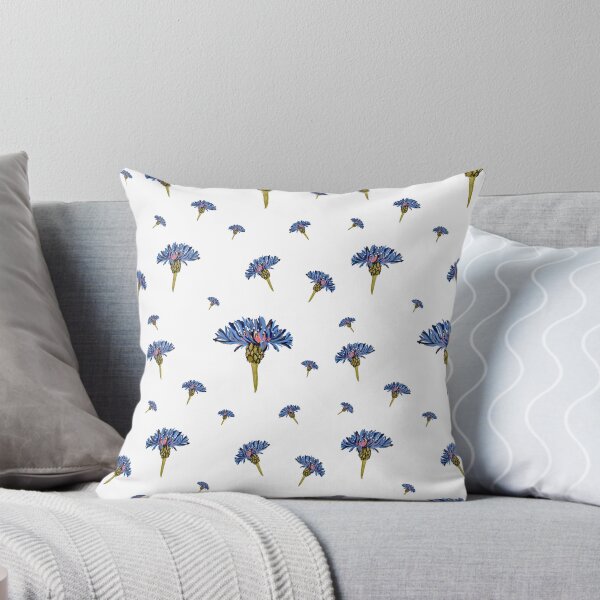 Artikelvorschau, Flower blue violet pattern hand drawn watercolor entworfen und verkauft von Yana Mustafina | Boho Soulful Designs.