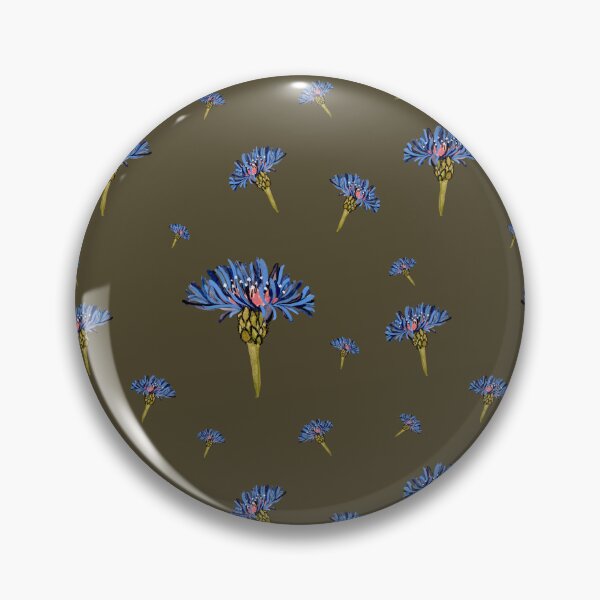 Artikelvorschau, Flower blue violet pattern hand drawn watercolor green entworfen und verkauft von Yana Mustafina | Boho Soulful Designs.
