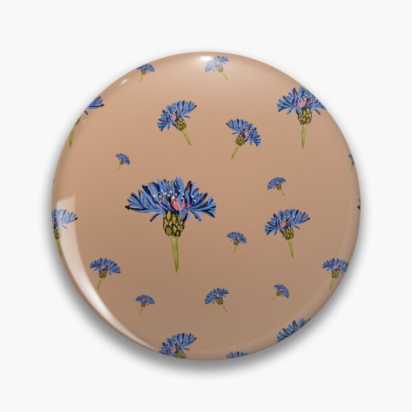 Artikelvorschau, Flower blue violet pattern hand drawn watercolor beige entworfen und verkauft von Yana Mustafina | Boho Soulful Designs.