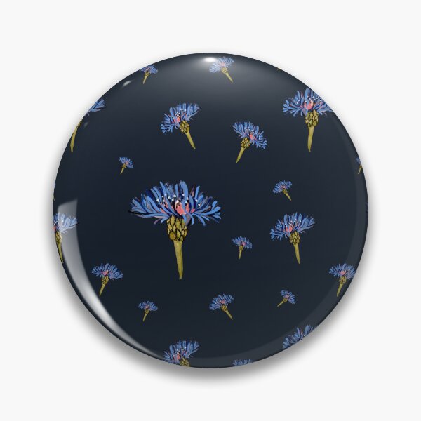 Artikelvorschau, Flower blue violet pattern hand drawn watercolor blue entworfen und verkauft von Yana Mustafina | Boho Soulful Designs.
