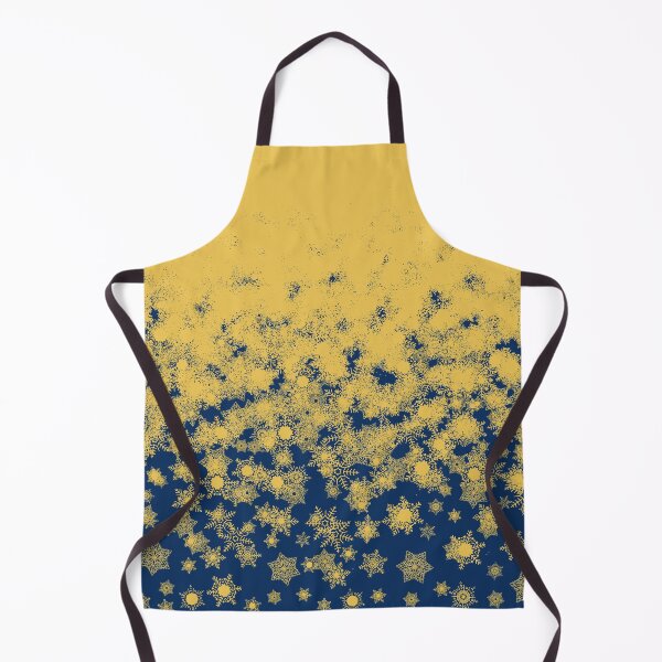 Item preview, Blizzard - Golden snowflakes on a blue background designed and sold by illustratious.