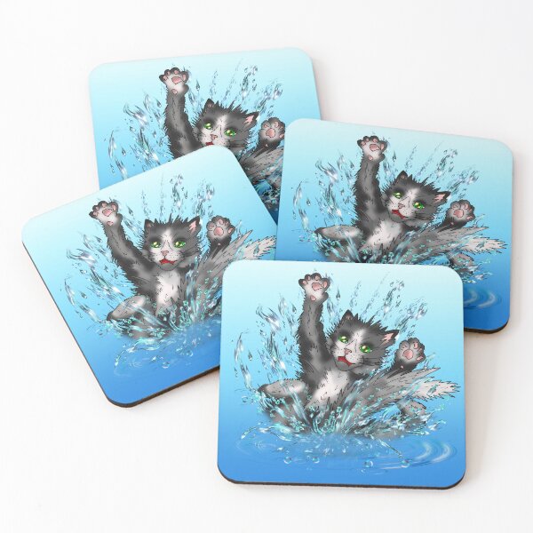 Item preview, wet cat in a puddle designed and sold by BeingNow.