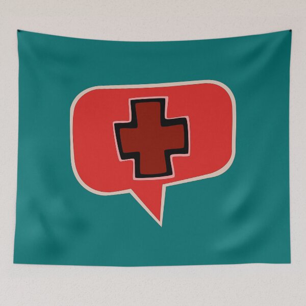 Item preview, TF2 Medic call bubble (teal) designed and sold by Loadout.
