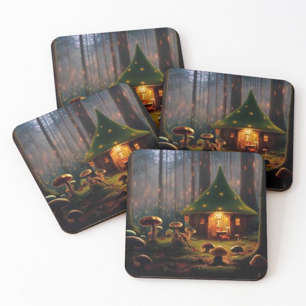 Item preview, Forest cabin with fairytale magic - Fantasy dream designed and sold by Monkyra.