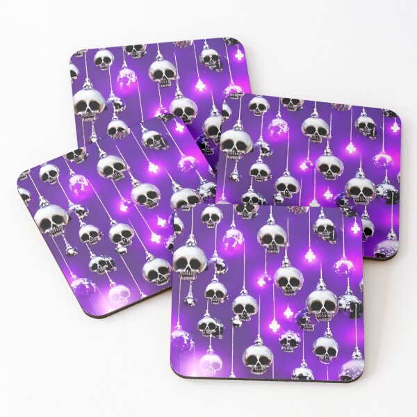 Item preview, Skull Christmas Balls Purple and Silver designed and sold by VPFearson.