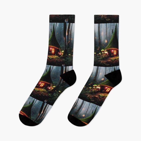 Item preview, Forest cabin with fairytale magic - Fantasy dream designed and sold by Monkyra.