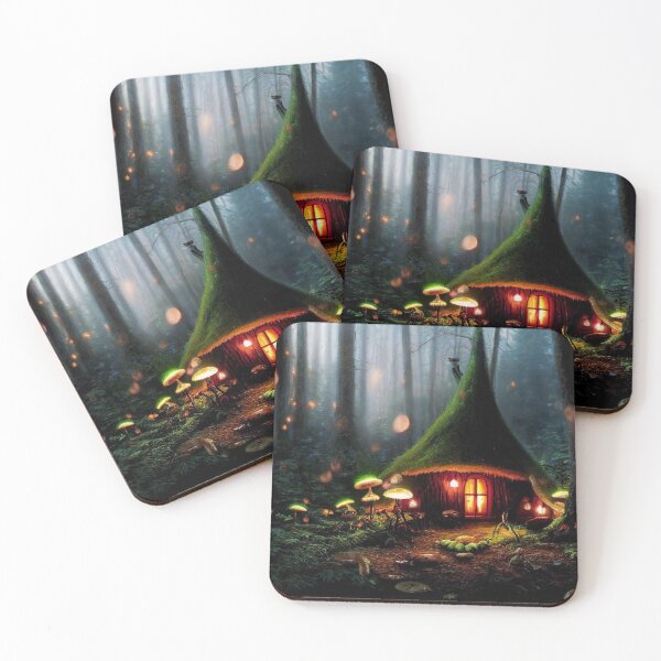 Item preview, Forest cabin with fairytale magic - Fantasy dream designed and sold by Monkyra.