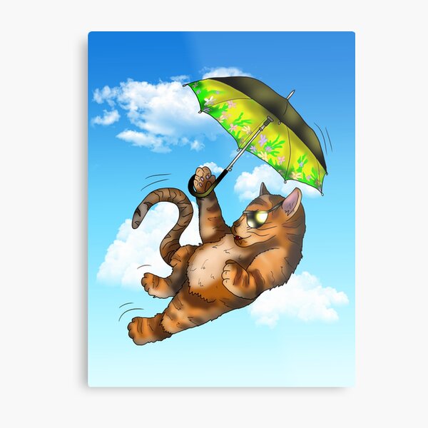 Item preview, ginger cat on a windy day designed and sold by BeingNow.