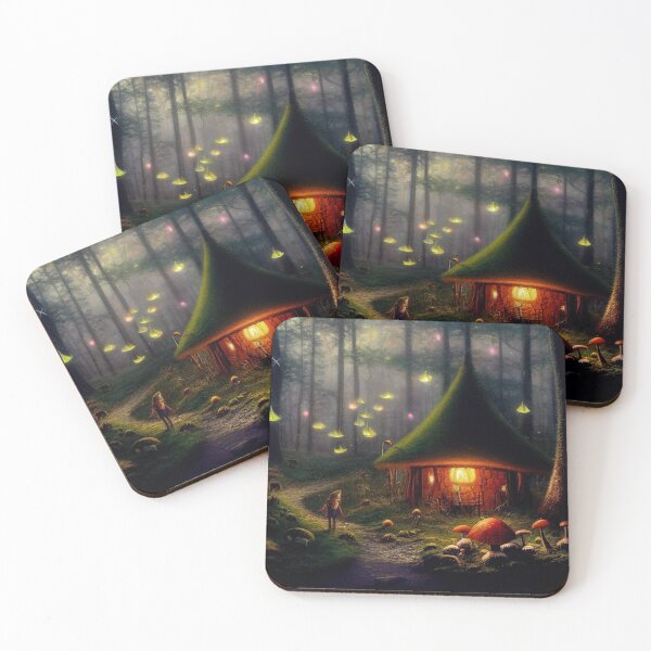 Item preview, Forest cabin with fairytale magic - Fantasy dream designed and sold by Monkyra.