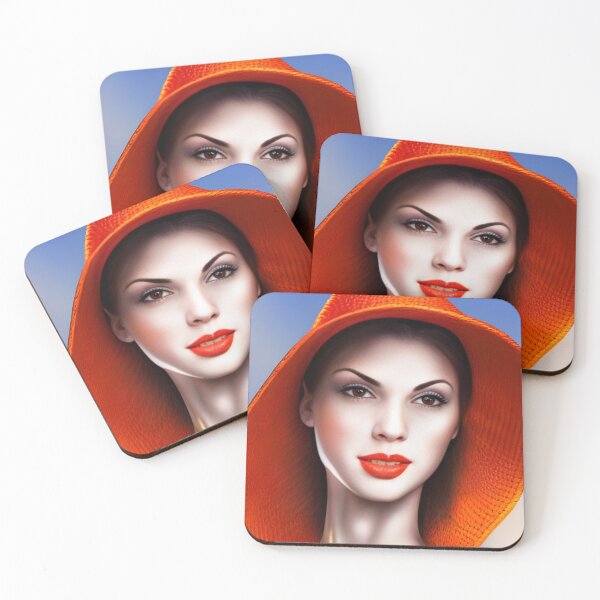 Item preview, Beautiful Lady With Orange Hat designed and sold by The Love Quill.
