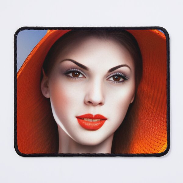 Item preview, Beautiful Lady With Orange Hat designed and sold by The Love Quill.