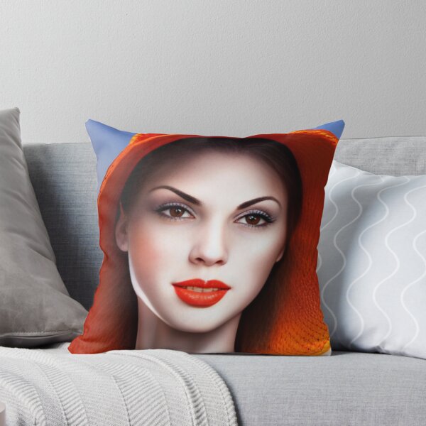 Item preview, Beautiful Lady With Orange Hat designed and sold by The Love Quill.