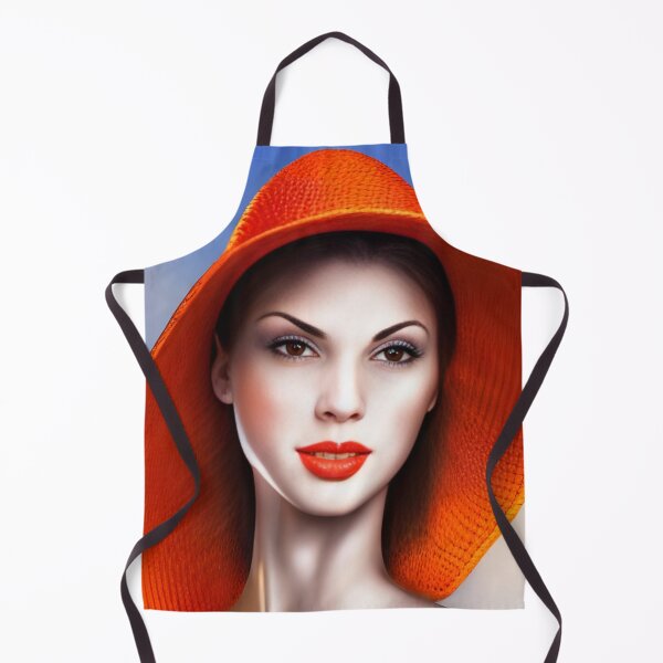 Item preview, Beautiful Lady With Orange Hat designed and sold by The Love Quill.