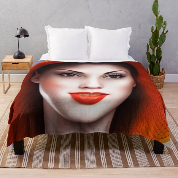 Item preview, Beautiful Lady With Orange Hat designed and sold by The Love Quill.