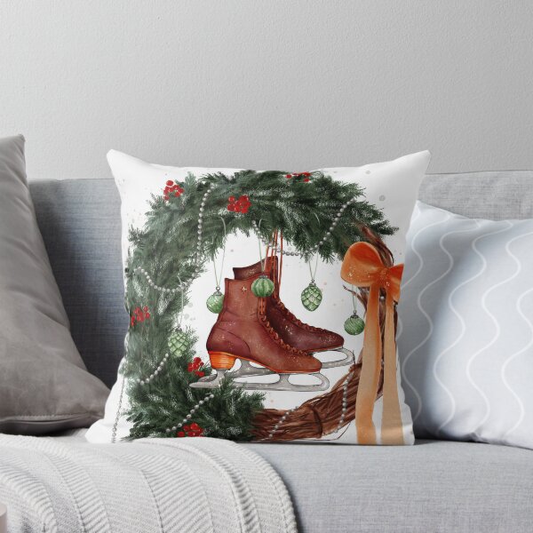 Item preview,  Christmas wreath watercolour art print designed and sold by ChateauMargot.