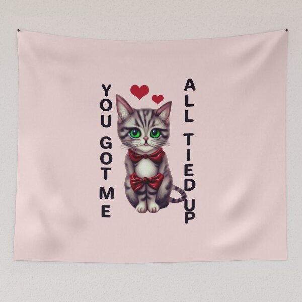 Item preview, Cute Valentine Love Kitten with Red Bows designed and sold by Trace1234.