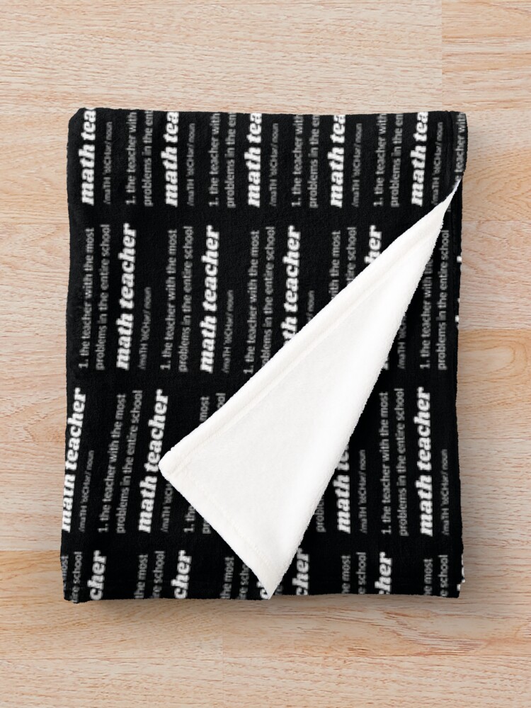 Thumbnail 3 of 6, Throw Blanket, Funny Math Teacher Joke designed and sold by MathVerge.